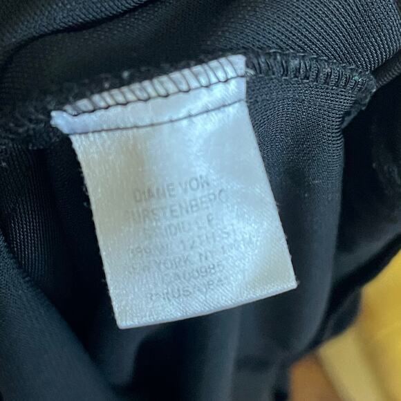 Diane Von Furstenberg Black Stretch Dress Size 4 - Picture 4 of 6